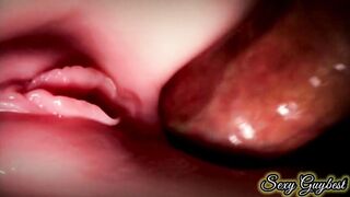 very close-up cock enters my secretary wet holes - 14 image