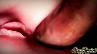 very close-up cock enters my secretary wet holes - 2 image