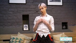 Purple Haired Twink Karol Gajda Masturbates And Cumshots! - 6 image