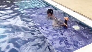 Sexy Femboy seduce me at the swimming pool - 1 image