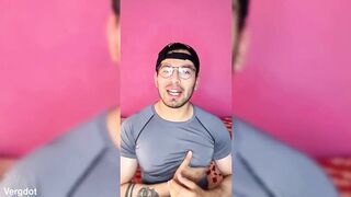 Shameful macho comes home from the gym excited to see a twink's ass and masturbates his 19cm