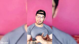 Shameful macho comes home from the gym excited to see a twink's ass and masturbates his 19cm