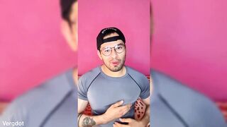 Shameful macho comes home from the gym excited to see a twink's ass and masturbates his 19cm