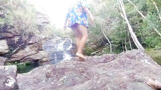 I stroked my dick near the waterfalls in Minas Gerais