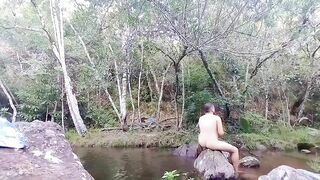 I stroked my dick near the waterfalls in Minas Gerais