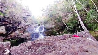 I stroked my dick near the waterfalls in Minas Gerais