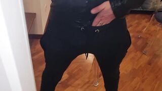 CUMSHOT AND MOANS | SEXY AND PERVERTED WITH PISS AND LEATHER JACKET - CUMSHOT HANDJOB AND INTENSE MOANING WITH DIRTY DIALOGUE - 3 image
