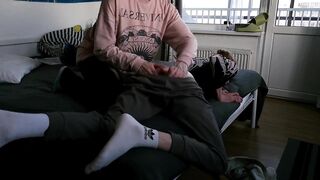 Stepbrother Caught Twink Watching Porn, Fucked Twink's Mouth with His Big Dick - 6 image