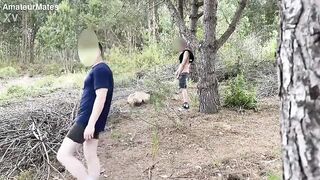Amateur horny twink cruising for sex in the woods founds a nice big cock to suck and they both cum - 6 image