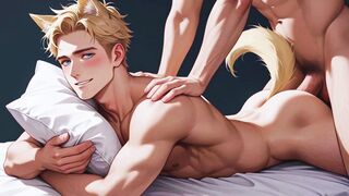 Anime Blonde Femboy Twink Furry - 4 image