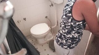 Deep hard fucking cock untill WHITISH LIQUID came Then peeing in toilet - 10 image