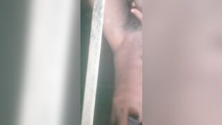 Black Africa gay man love to masturbate in his room