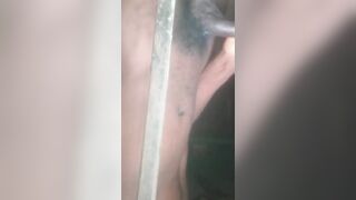 Black Africa gay man love to masturbate in his room