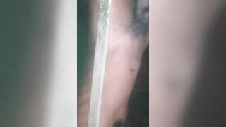 Black Africa gay man love to masturbate in his room