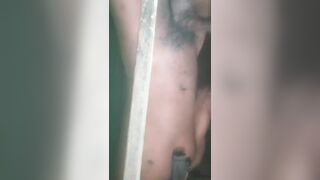 Black Africa gay man love to masturbate in his room