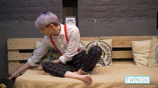 Slim Alternative Twink Karol Gajda Rubs And Milks His Dick! - 2 image