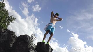 Straight hot boy Andre Lucas gets hanjob outside - 2 image