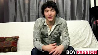 Twink Josh Bensan interviewed then wanked his dick - 5 image