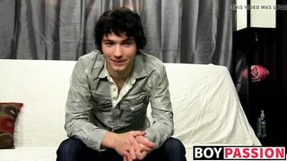 Twink Josh Bensan interviewed then wanked his dick - 6 image