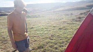 part 2 daddy in a tent in the forest fucks two sweet twinks