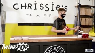 TWINKPOP - Twink Joey Mills Dresses Up Chris Damned's Cock With Whipping Cream And Sprinkles For A Tasty Snack