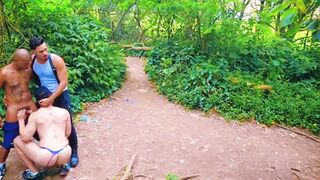 TWINK SAID HE WANTED TO GIVE IT TO 5 MALES WITHOUT A CONDOM AND SOON SEVERAL CAME ON THE TRAILS. - 3 image