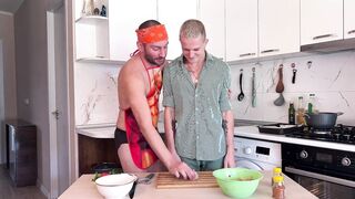 Chef fucked a cute twink while cooking dinner, cumming all over his asshole - 3 image