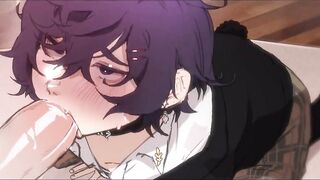 Cute twink giving a blowjob - 9 image