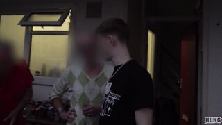 Naughty 3 am strangers get down and dirty with Spit Roasted on their bed - 2 image