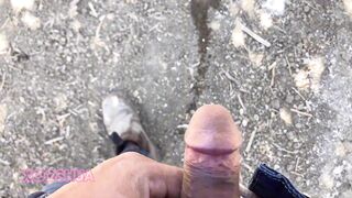 Watch this cute twink cum hard while flashing her body