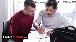 Step Dads and Step Son's Twink Party: Benjamin Blue & Ryan Jacobs Get Inked! - 7 image