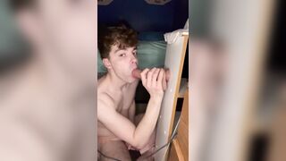 Watch this Twink slut take on a massive dildo in a hardcore session! - 1 image