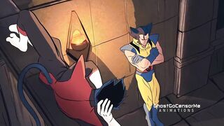 Blue twink gets pounded hard by Wolwerine's massive rod