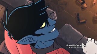 Blue twink gets pounded hard by Wolwerine's massive rod