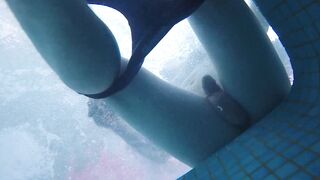 Watch this pale skinned amateur with a hot smooth bum get caught playing in a public jacuzzi and then exposed his hairless ass to the - 11 image