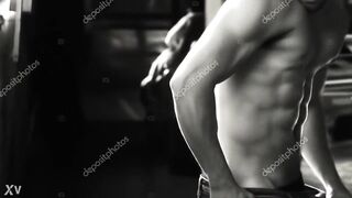 Intense twink scene with a hard cock to match