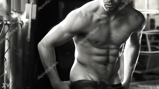 Intense twink scene with a hard cock to match