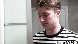 Stepdad and stepson get frisky in the shower together - 6 image