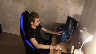 Stepbrother gets a deep throat from his cute stepbro, then fucks tight ass of his stepbro's girlfriend - 1 image