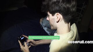 Greedy twink gets plowed by our massive dicks - 1 image