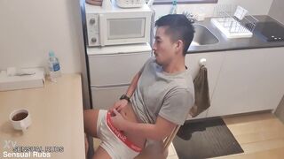 White Twink gets her tight pussy stretched by Japanese stud's barefoot footjob - 13 image