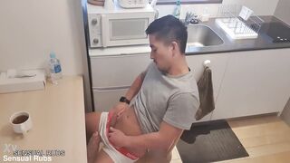 White Twink gets her tight pussy stretched by Japanese stud's barefoot footjob - 14 image