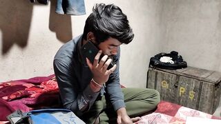 Indian Desi Village Younger College Student and Young Masterji - 2 image