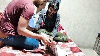 Indian Desi Village Younger College Student and Young Masterji - 5 image