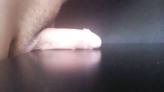 Sexy skinny twink rubs his cock, jerks off with lube, cums a lot - 2 image