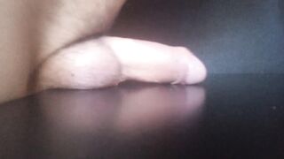 Sexy skinny twink rubs his cock, jerks off with lube, cums a lot - 4 image