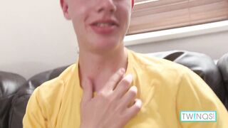 Skinny Blonde Leon N Jerks Off His Hard Dick And Cumshots! - 4 image