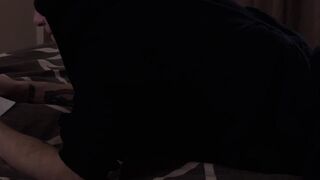 The twink's wish came true, the big-dicked daddy fucked his juicy ass and came there