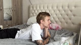 No46 Hung Alpha Forces Twink to Deepthroat Massive Cock – Sloppy Gay Blowjob Cum - 2 image