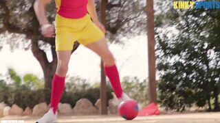 Football twinks player bareback and feet fetish bdsm outdoor - 1 image